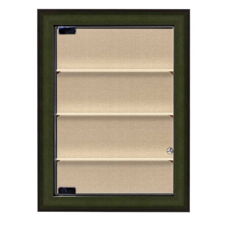 United Visual Products Indoor Enclosed Combo Board, 48"x36", Black Frame/White Porc & Black UVCB4836B-WHTPORC-BLACK